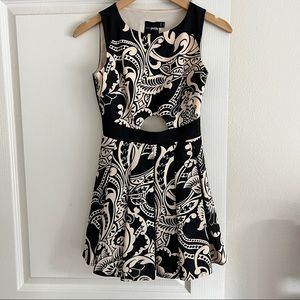 ASOS Petite Printed Cut Out Mini Dress Size US 2